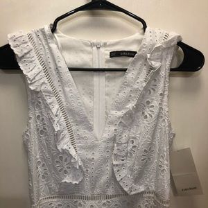 White Zara Midi Dress XS NWT